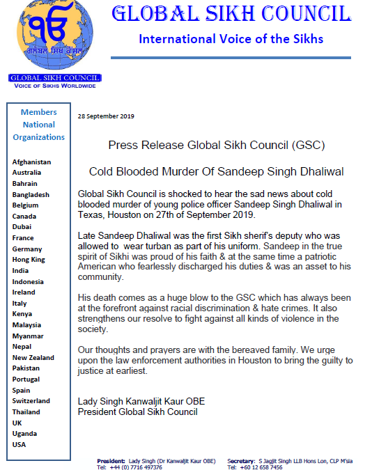 Cold Blooded Murder Of Sandeep Singh Dhaliwal – September 2019